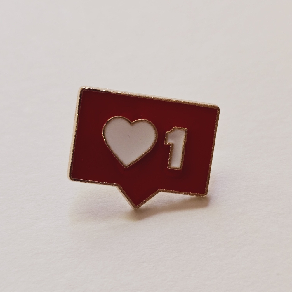 Red Instagram Like Pin